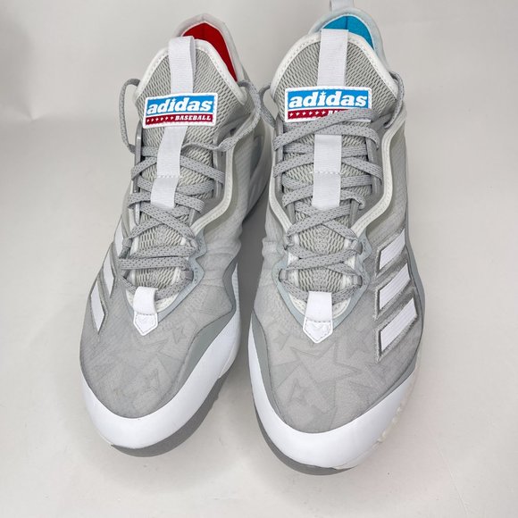 Adidas Icon VI 6 Boost Grey White Metal Baseball Cleats. Size 8. Style:EH2382. main image 4